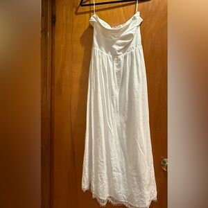 Wayf White Strapless Dress